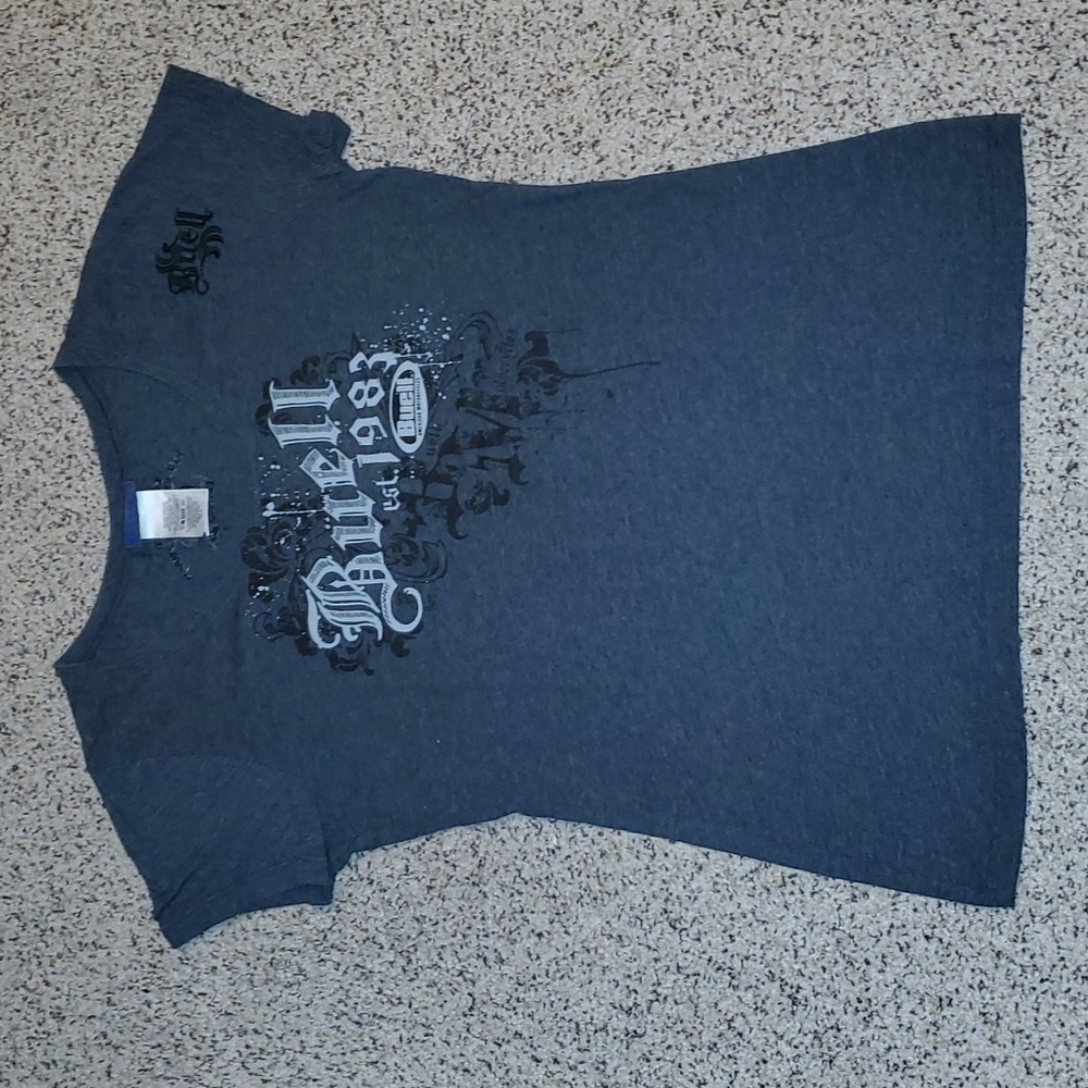 Buell Motorcycle Scroll Design Short Sleeve Shirt